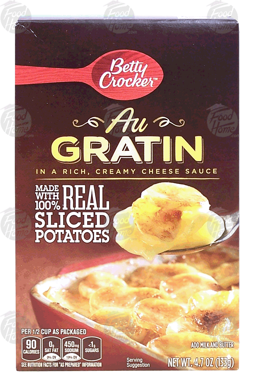 Betty Crocker  au gratin potato mix, you add milk and margarine Full-Size Picture